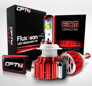 OPT7 LED Headlight Bulbs w Clear Arc-Beam Kit
