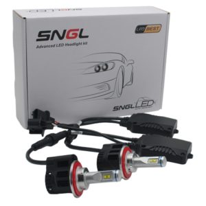 SNGL Super Bright LED Headlight Bulbs - Adjustable Focus Length Conversion Kit - H13 (9008)
