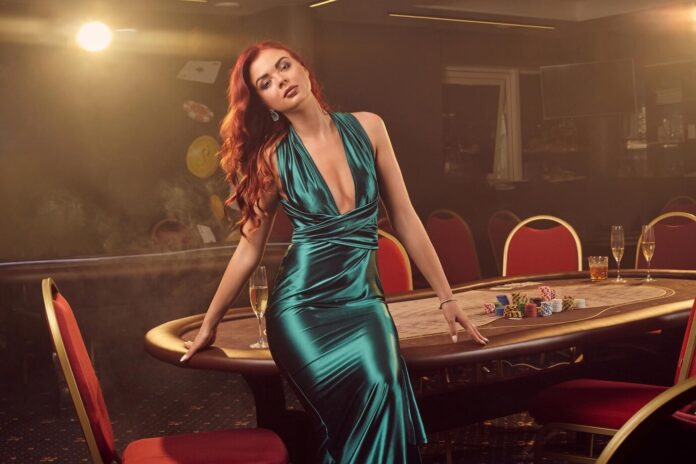 sexy woman in casino